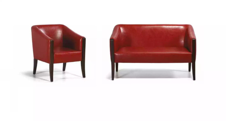 Sofá de 2 plazas estilo moderno para estudio, textil, muebles de oficina de lujo, sofá.