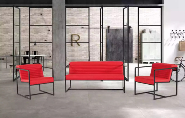Silla Oficina Muebles Estilo Moderno Lujo Asiento Tapizado Tela