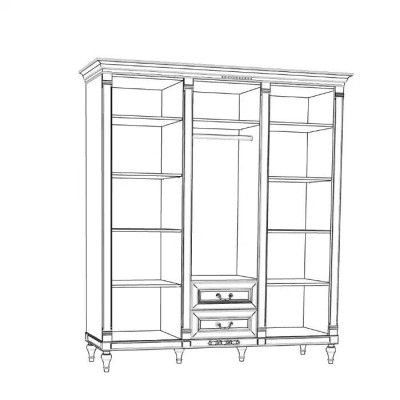 Armario de madera de lujo Armario de ropa Lujo Muebles de diseño Muebles de lujo Dormitorio