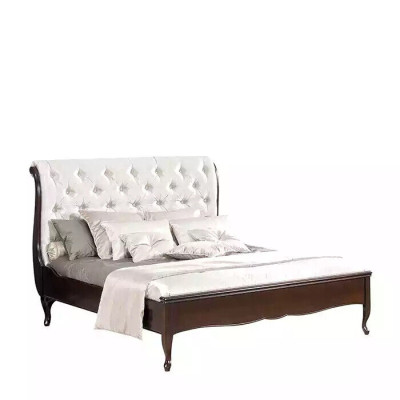 Diseño de tela de cama camas dobles de lujo Marco de hotel moderno dormitorio.
