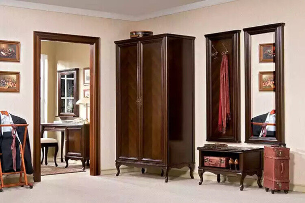 Armario Armario Ropero Dormitorio Armarios marrón Moderno Madera Lujo