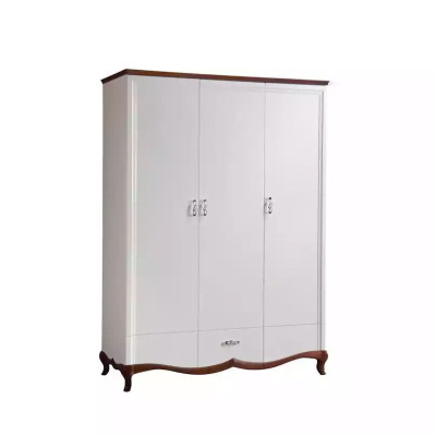 Diseño moderno Armario blanco con cajón Armario de diseño de madera nuevo