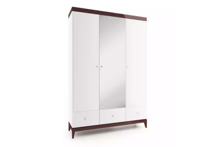 Diseñador armario brillante armarios dormitorio muebles madera lujo blanco