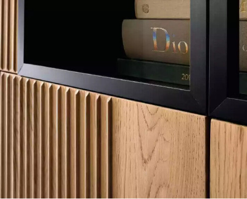 Vitrina Muebles Sala de estar Armario beige Vitrina de vidrio Armarios Nuevos