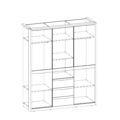 Armario del dormitorio Armarios de madera de lujo modernos Diseño de armario.