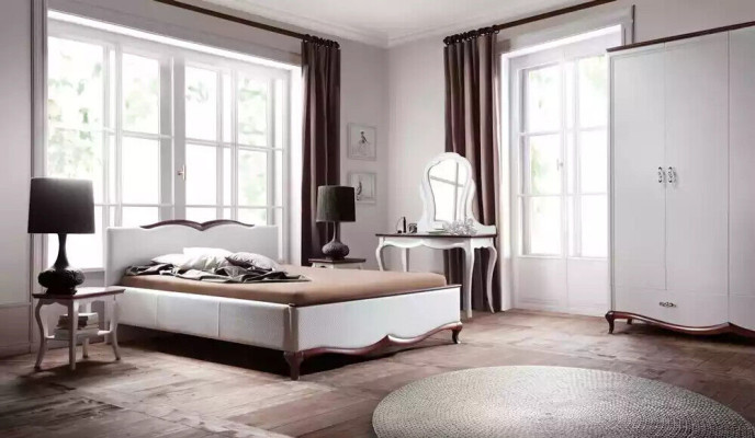 Cama de diseñador Cama con cabecero Cama tapizada Cama 160x200 Cama matrimonial Cama doble nueva