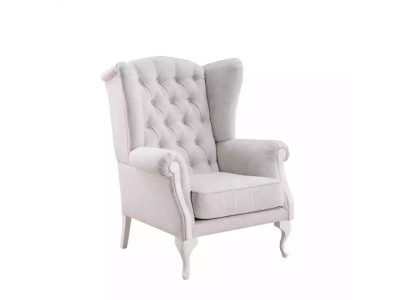 Sillón de diseño individual blanco con tapicería para sala de estar, muebles de televisión.