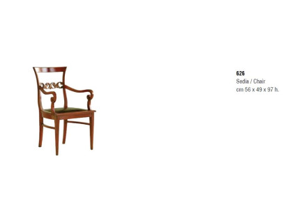 Sillas de comedor de madera Sillón de lujo Marrón Respaldo Sala de estar Muebles italianos