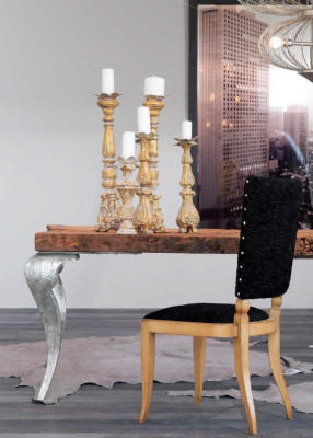 Silla de comedor Sillas de lujo Sillón Sala de estar Muebles italianos de madera Nuevo