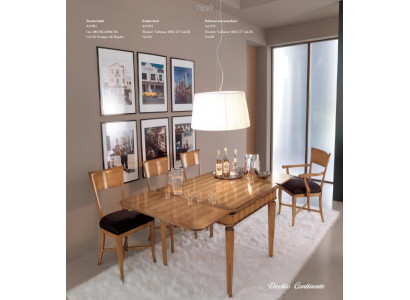 Sillas de comedor de lujo de tela y madera 1x silla con respaldo. Silla de asiento acolchado Italia.