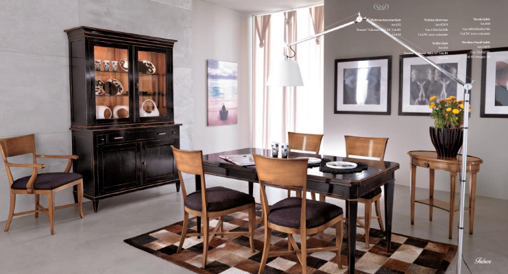 Sillas de comedor de lujo de tela y madera 1x silla con respaldo. Silla de asiento acolchado Italia.