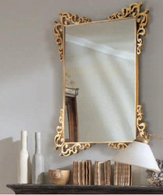 Espejo de lujo dorado diseño moderno espejo blanco muebles Bizzotto nuevo espejo.