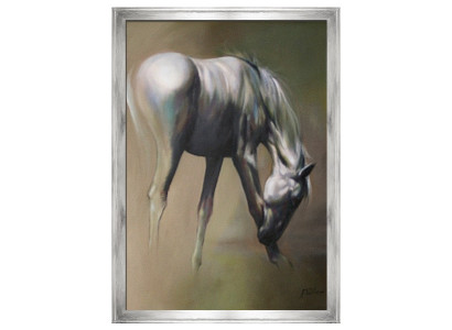 Pintura al óleo Cuadro al óleo Cuadros Caballo blanco Imágenes Caballos 200 x 140 cmPintura al óleo G94768