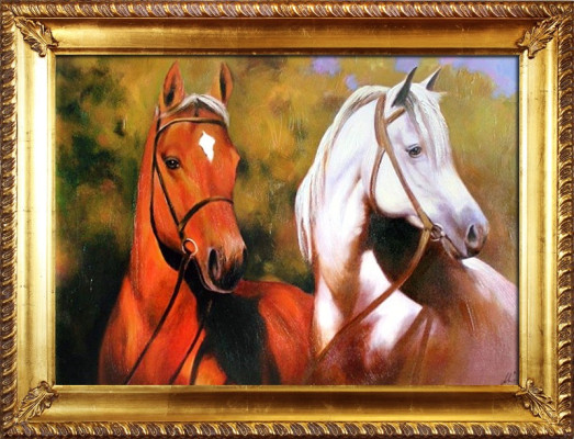 Cuadro al óleo Pinturas al óleo Pinturas Imágenes Imagen Pintada a mano Óleo con marco Arte barroco G05476
