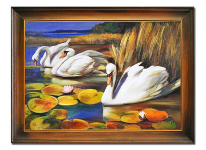 Cuadro de óleo Pintura Cuadros con marco Pintura al óleo Pintado Lienzo Hecho a mano G16516