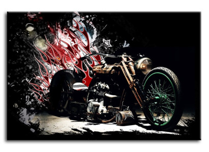 Imagen Imágenes Pintura Impresión Impresión artística Almohadón Cultura "Abstracto" Motocicleta G93161