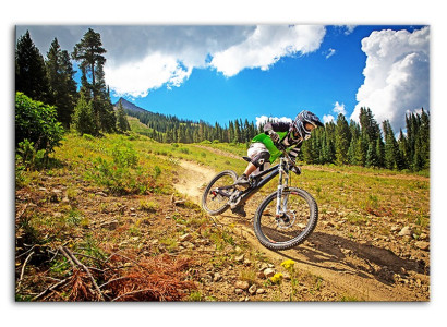 Deporte extremo Imagen Bicicleta Bicicleta Montañas Rocas Imagen Imágenes Pintura Arte Nuevo G93532
