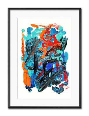 Cuadro Pintura Moderna Abstracta Ideal Despacho Consulta Oficina Imágenes Abstractas G97372