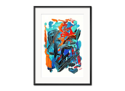 Cuadro Pintura Moderna Abstracta Ideal Despacho Consulta Oficina Imágenes Abstractas G97372