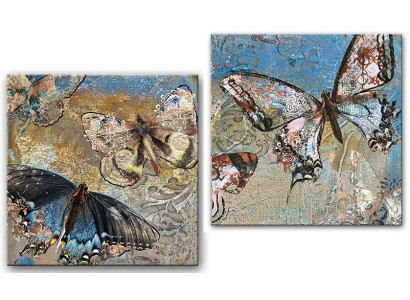 Imagen Imágenes Pintura Impresión Impresión artística Cojín Cultura "Mariposa" Nuevo G93827