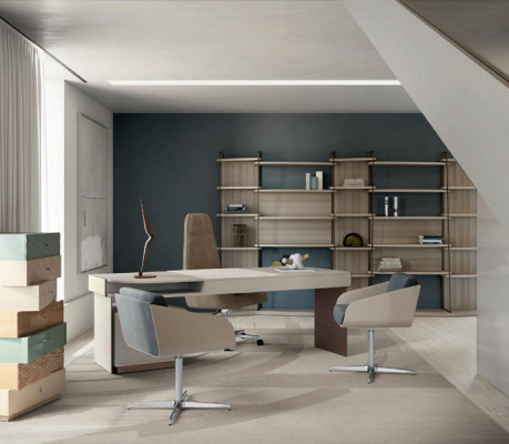 Sillón giratorio moderno de lujo, comodidad de asiento, muebles con tapicería Bizzotto.