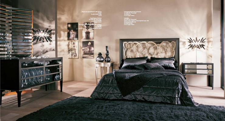 Mueble de diseño italiano cómoda moderna negra de lujo muebles de madera cómodas nuevos