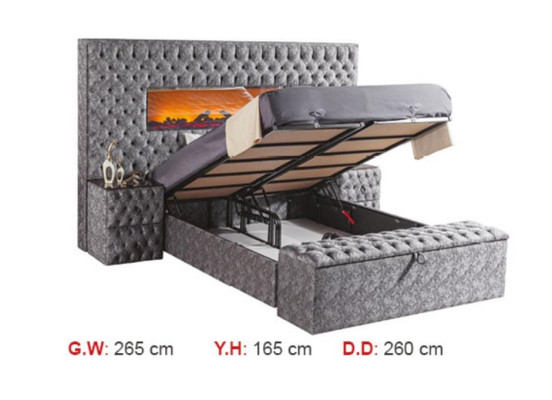 Cama Cama doble Camas Muebles Decoración Nuevos Dormitorio Muebles Diseño