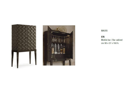 Armario Bar Aparador Vitrina Sala de estar Estante de diseñador Muebles Bizzotto Armarios