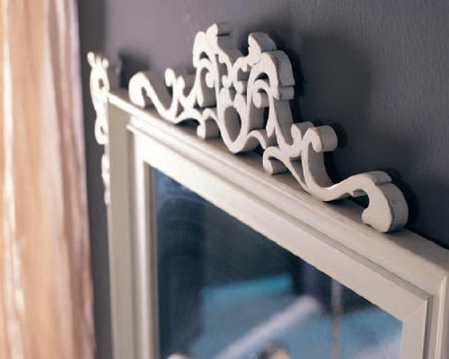 Espejo clásico de diseñador Muebles italianos Espejo de pared de madera - Modelo #255