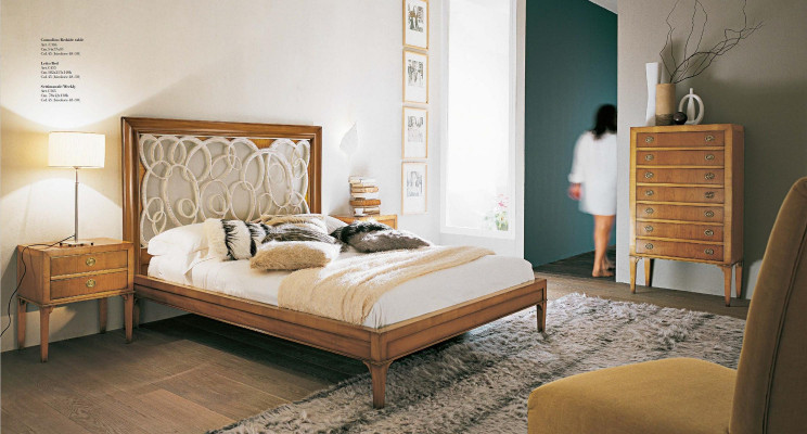 Muebles italianos auxiliares para dormitorio, mesitas de noche, armario, muebles de mesita de noche.