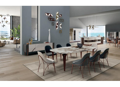 Silla muebles de comedor Muebles de acero inoxidable Silla de acero inoxidable italiana Bizzotto