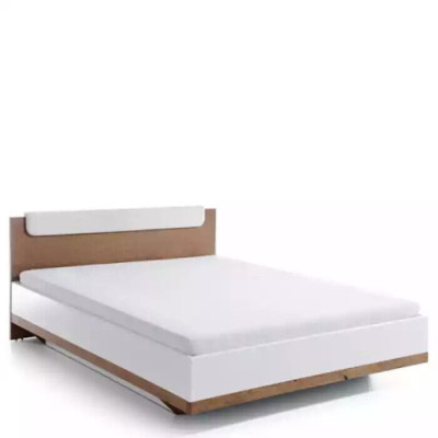 Cama acolchada de diseño de muebles de lujo, camas dobles de hotel blancas de lujo