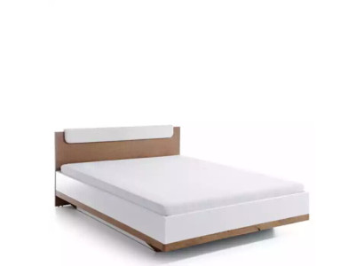 Cama acolchada de diseño de muebles de lujo, camas dobles de hotel blancas de lujo