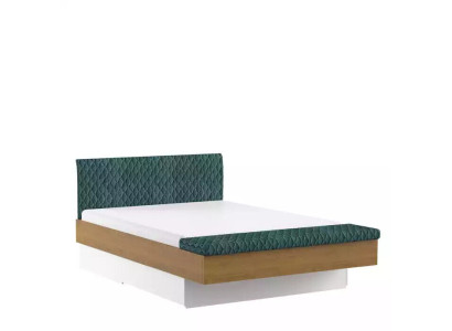 Diseño de cama de lujo, camas dobles de hotel, muebles de madera real de diseño real.