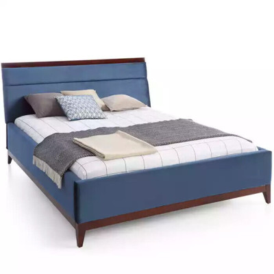 Cama dormitorio Muebles de lujo en color azul Novedad para tus interiores