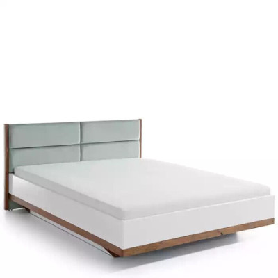 Cama estilo moderno Cama doble Diseño de lujo Muebles de dormitorio Cama de madera