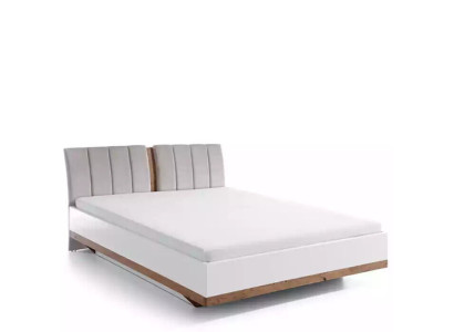 Diseño de cama de lujo camas dobles del hotel Muebles de madera real Textiles