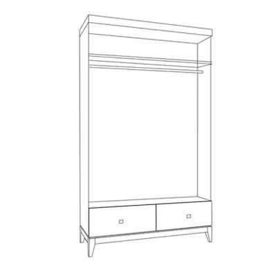 Armario para ropa Dormitorio Gabinete Blanco Moderno Madera Lujo Armarios