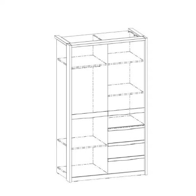 Armario Macizo Dormitorio Muebles Armario de ropas Madera blanco armario