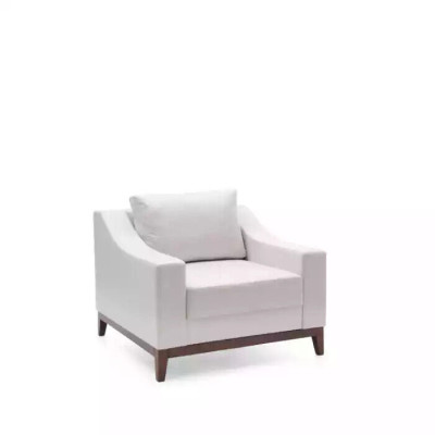 Sillón blanco estilo escandinavo Sillón tapizado Sillón de televisión Lounge Club Muebles