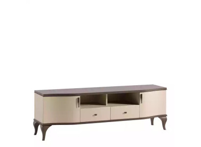 Muebles de salón estantería de pared para televisión estante de pared madera beige aparador moderno.