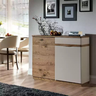 Cómoda con 3 cajones Aparador blanco Aparador de madera moderno