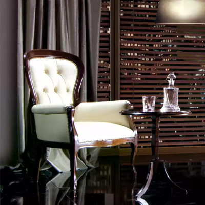 Lujo Sillón Salón Textil Sillón diseño clásico Acolchado