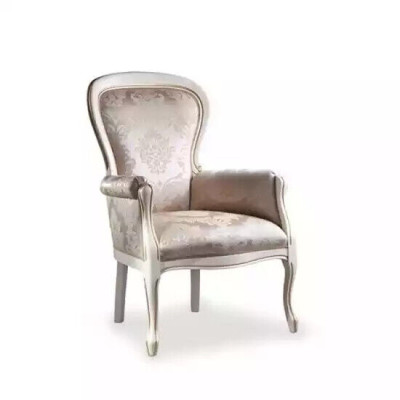 Lujo Sillón Salón Textil Sillón diseño clásico Acolchado