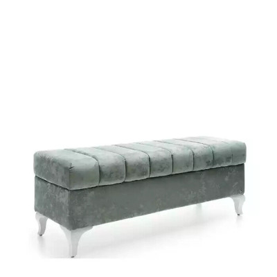 Banco clásico diseño otomano taburete de asiento de dos plazas textil reposapiés
