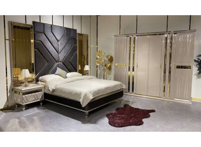 Conjunto de dormitorio cama 2x mesitas de noche 3 piezas conjunto de lujo completo Diseño nuevo