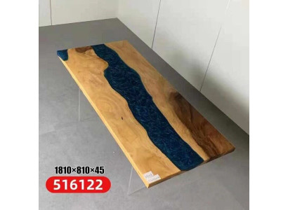 Mesa de comedor River Table Madera real Mesa de río Maciza Resina epoxi Mesas 181x81 Nueva