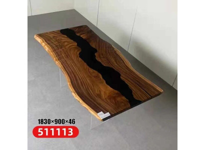 Resina epoxi Mesa de río Madera real Negra Agua Mesa de agua Muebles de resina epoxi Nuevos