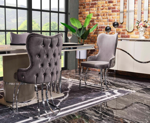 Mesa 6x sillas 7 piezas Comedor Mesa de comedor de madera Set de comedor Grupo Diseño