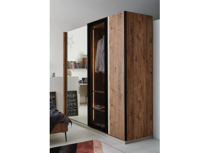 Armario moderno de lujo de madera armarios vidrio elegante dormitorio
